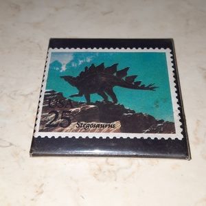 Vintage Stegosaurus Postage Stamp Fridge Magnet